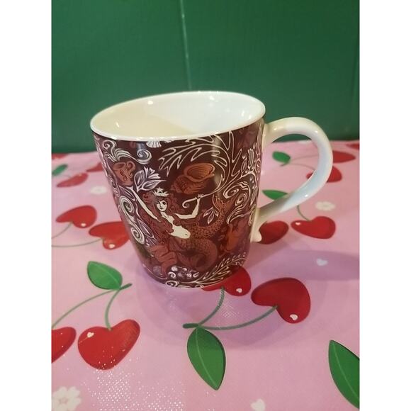 Starbucks 2008 Anniversary Mug Split Tail Mermaid Siren Copper Brown 12 oz Cup - Picture 1 of 5
